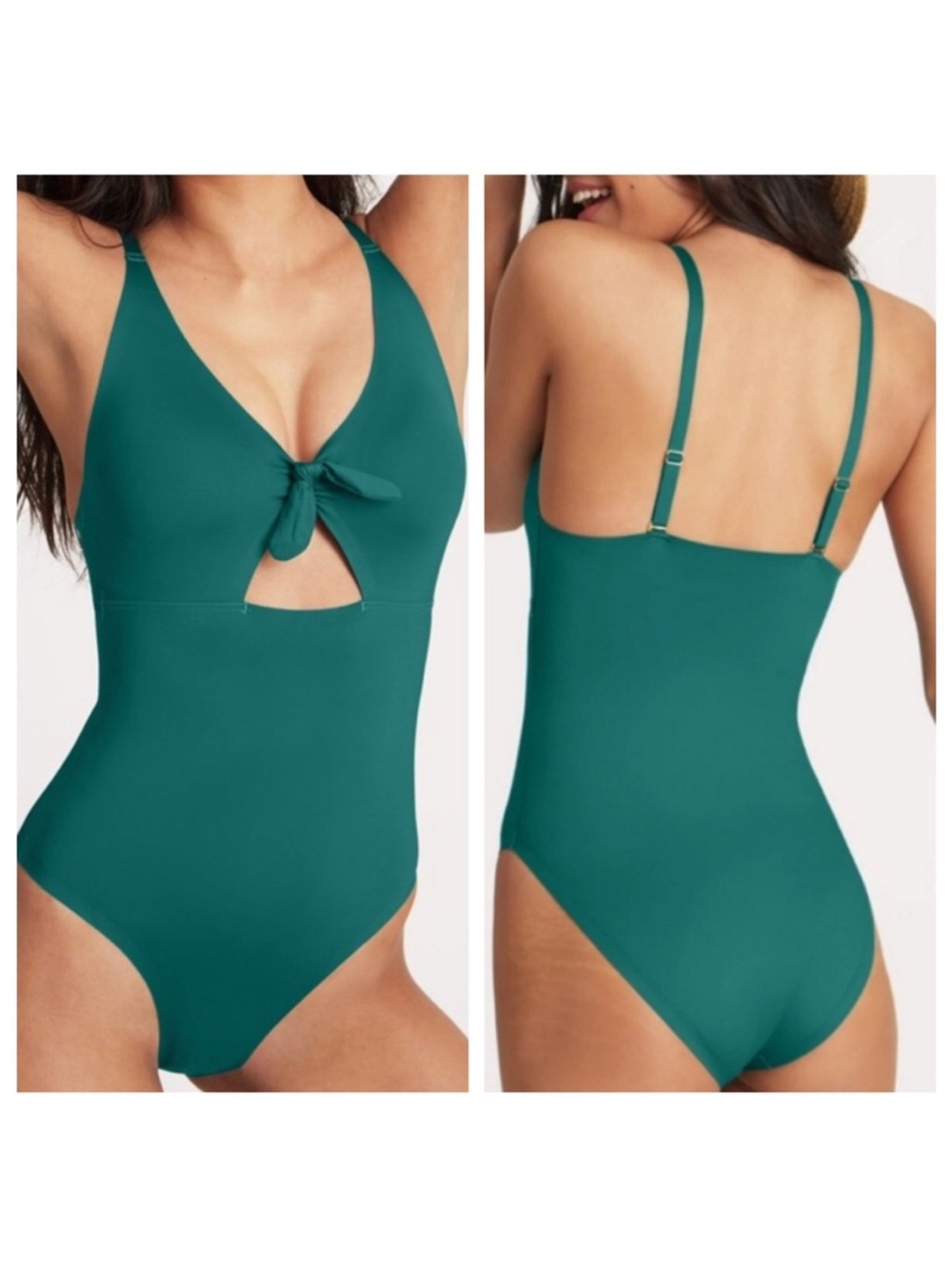 KNIX One Piece Swimsuit Ocean Teal Padded Cups Size Large
